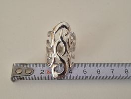 Silberfarbener Modeschmuck Ring Unisex