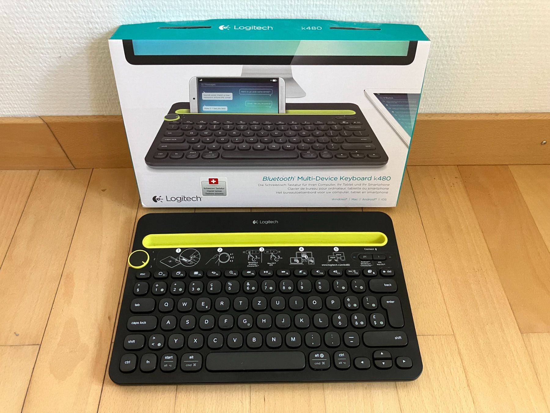 Logitech Tastiere: Logitech K480 Bluetooth Multi‑Device Keyboard – CH Layout – Usato da Murten venduto da tanjens 1