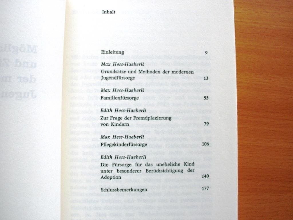 Libri: Möglichkeiten+Ziele der  Jugendfürsorge – Usato da Grenchen venduto da Kogi7 2