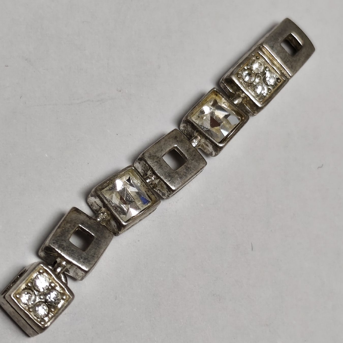 Sonstiger Schmuck: Vintage Anhänger aus massivem Silber mit Strass #A6 – Gebraucht aus Châtelaine von Tropic.Watch2 1