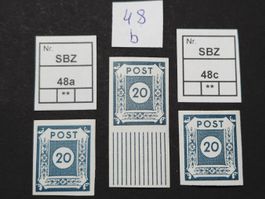 SBZ Ost-Sachsen Mi-Nr. 48 a/b/c Postfrisch Geprüft Tadellos