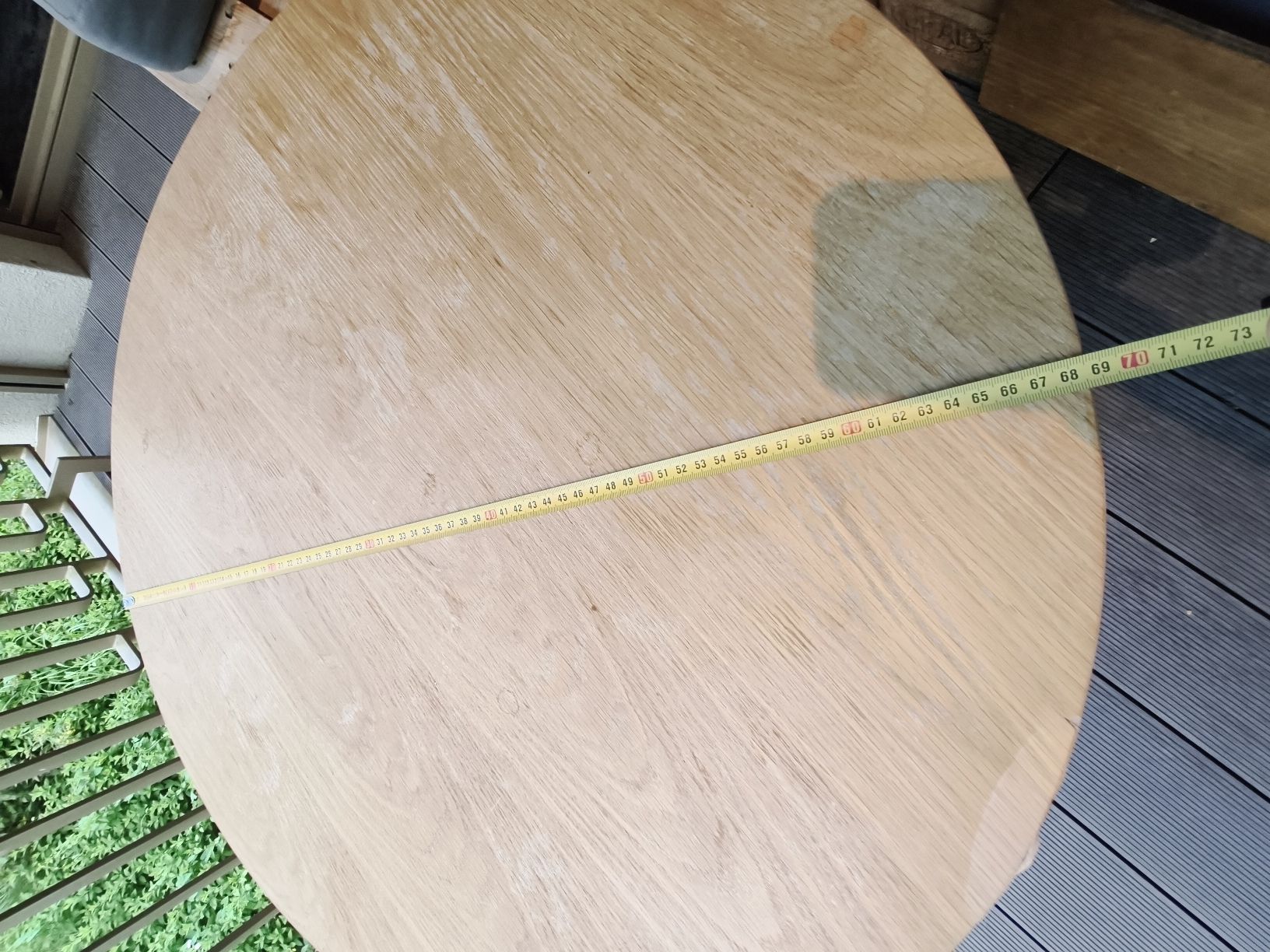 Tables: Round coffee table light wood base white used – D'occasion à Zürich par yul_7ccq 3