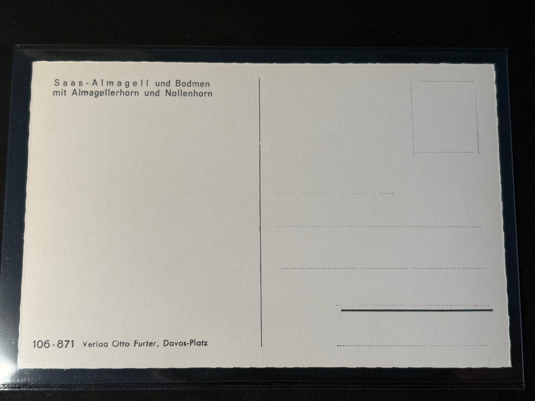 Cartoline postali: AK von Saas-Almagell und Bodmen – Nuovo (secondo la descrizione) da Basel venduto da Chloro 1