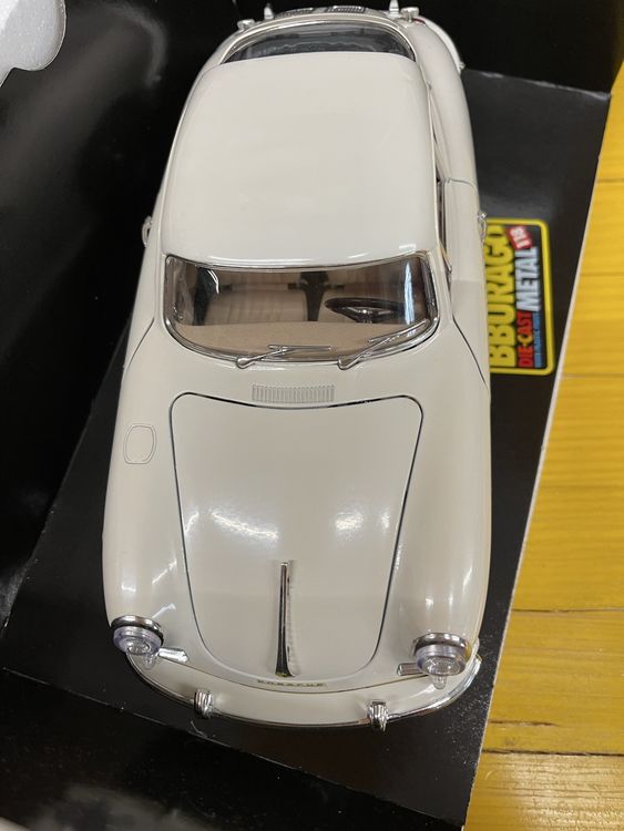 Miniature Burago 1/18 – Porsche 356B Coupé #153 Gris – Made In Italy, Zamac