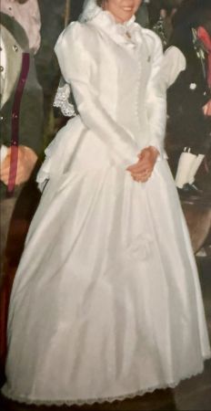 Vintage Brautkleid 1995 / Athena Maria Rohseide Jacke Kostüm