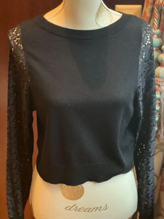 Pull noir en dentelle Pinko taille 36