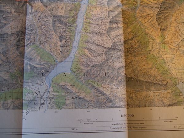 Cartine & Atlanti: Antike Karte,"Ofenpass" v.1966,1: 50 000 – Usato da Winterthur venduto da Gaia 6