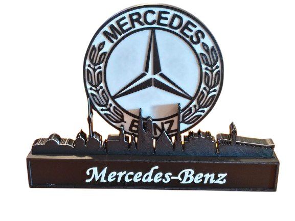 Tutte le decorazioni: Mercedes-Benz 3D Deko-Schild mit Skyline – Nuovo e nell'imballaggio originale da Flawil venduto da Click.Shop