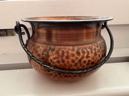 Iranian copper vase or decorative 
