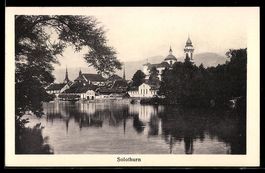 Solothurn, Stadtansicht mit Kirchen und 