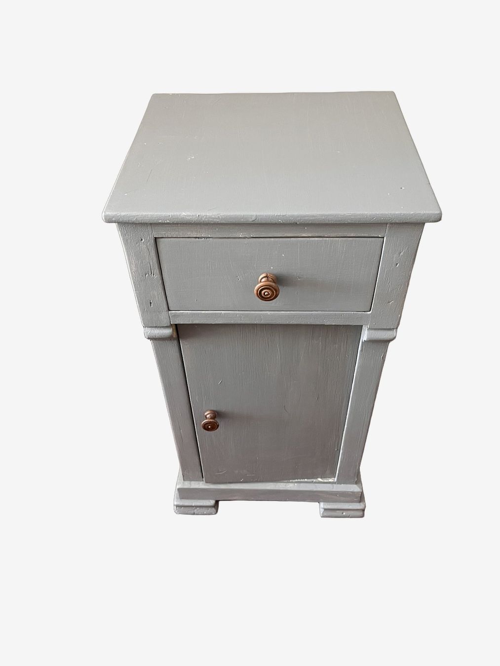Nachttische: Ancienne table de chevet peinte /Alter bemalter Nachttisch – Gebraucht aus Morges von tresorio 1