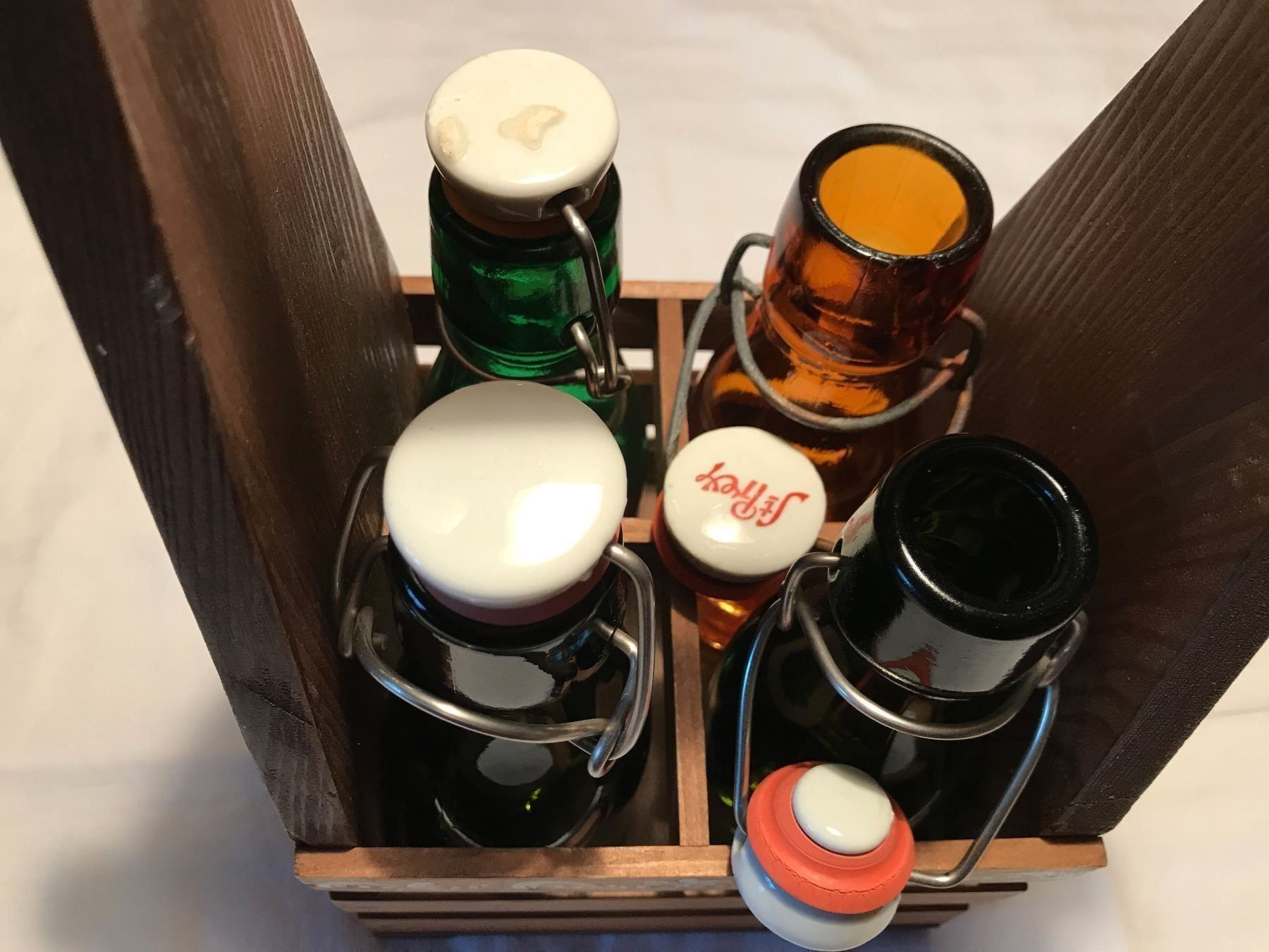 Bottiglie: Bouteiller en bois décoré – Usato da Ste-Croix venduto da mjmg 3