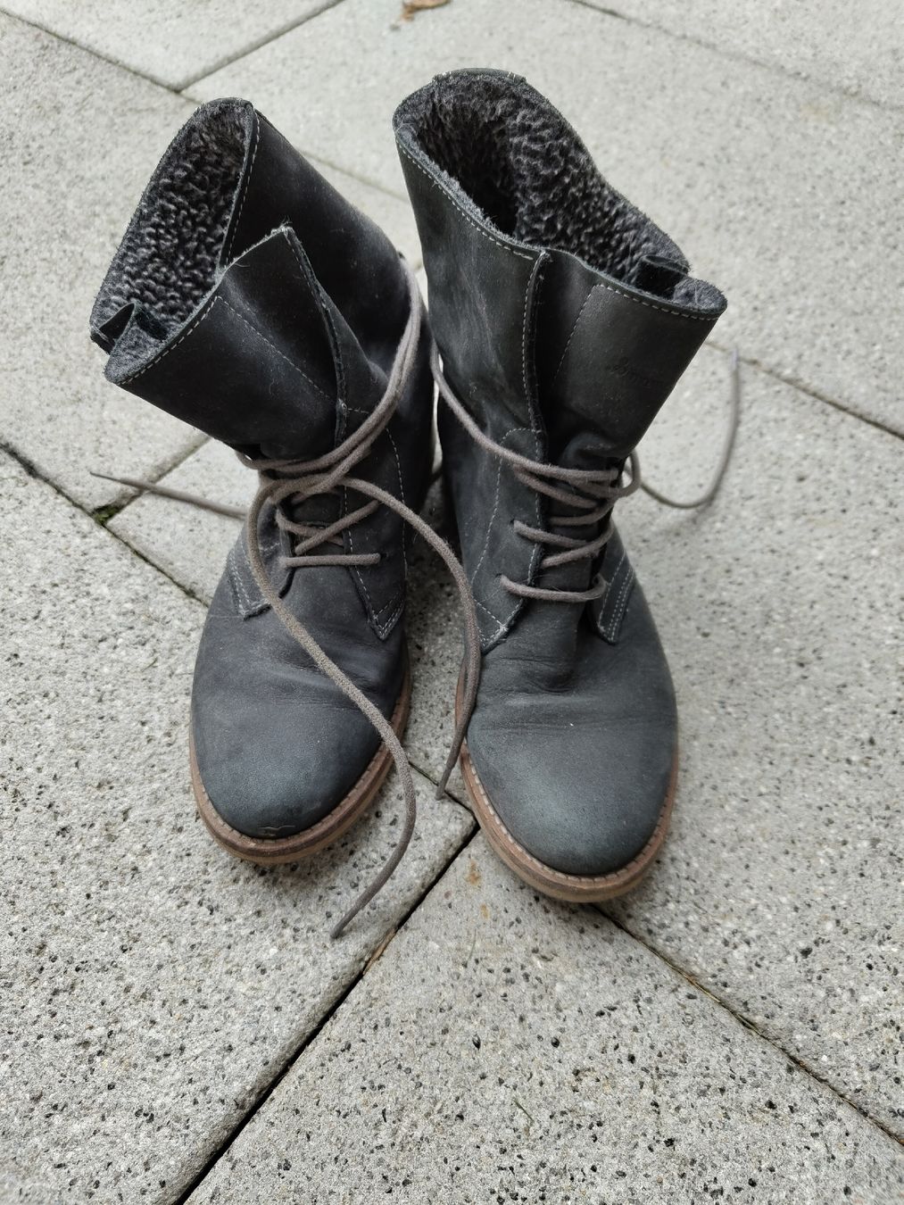 Scarpe da donna: Leder Boot von Sommerkind / Gr. 37 / dunkelblau – Usato da Steckborn venduto da Algass