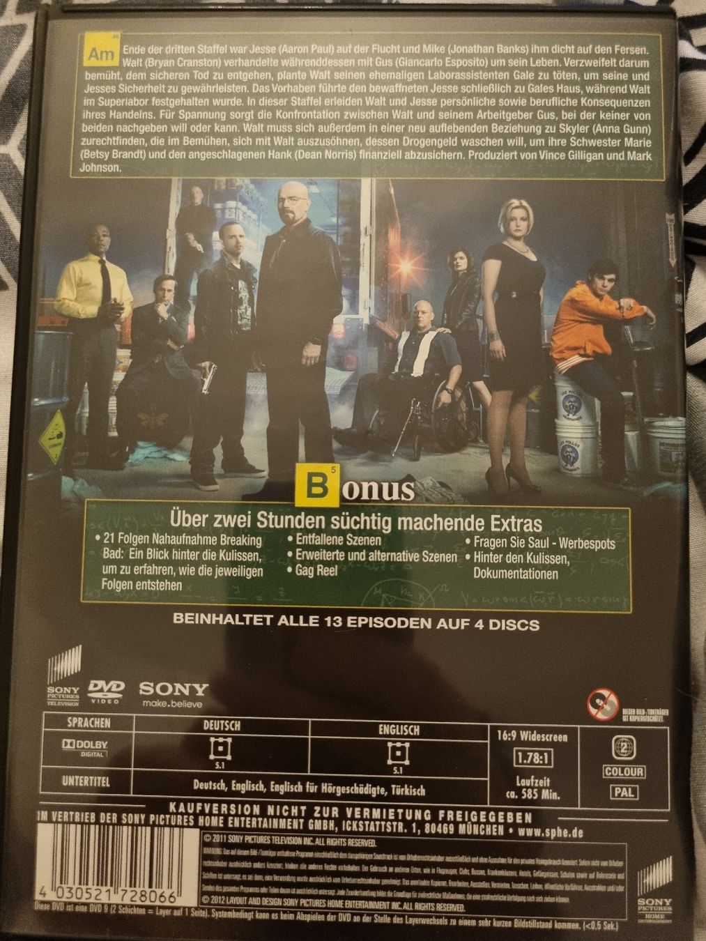 Tutti i DVDs: Breaking Bad Staffel 4 DVD Box Set gebraucht – Usato da Thierachern venduto da rob_xm6d 1