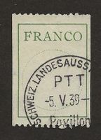 FRANCO Zettel Landesausstellung 5.V.1939 Tag vor Eröffnung !