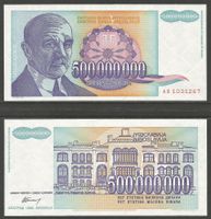 JUGOSLAWIEN – 500.000.000 Dinara 1993, Pk 134 - UNZIRKULIERT