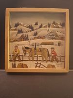 Bauernmalerei Winter Bild Ross Bauern Haus * 05