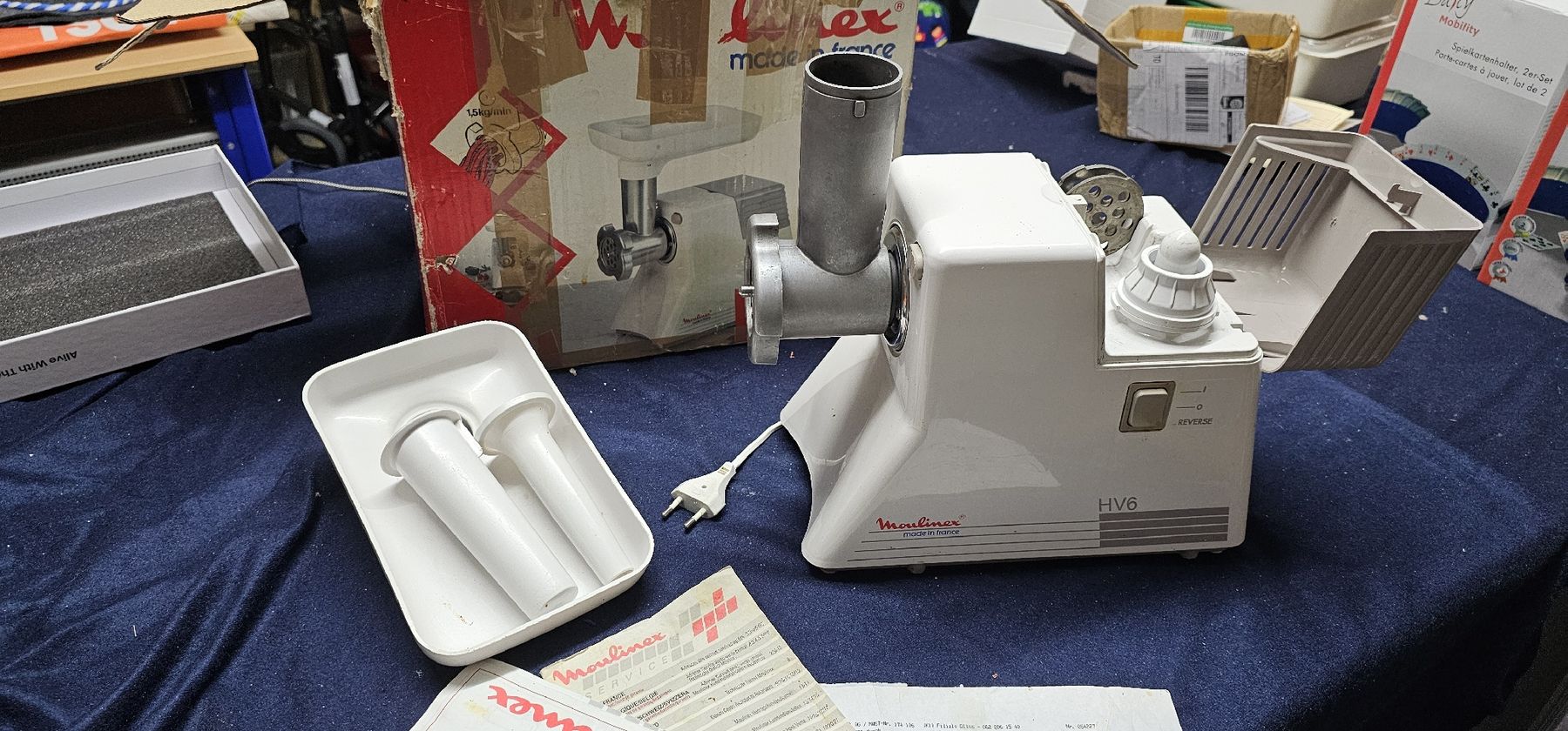 Moulinex Elettrodomestici da cucina: Fleischwolf, Moulinex HV6 mit Zubehör – Usato da Balsthal venduto da Koala606