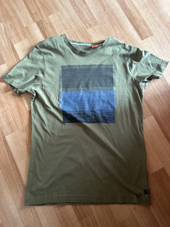 S.Oliver Herren T-Shirt, Grösse L, Olivgrün