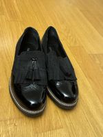 Elegante schwarze Loafer mit Fransen – Grösse 38