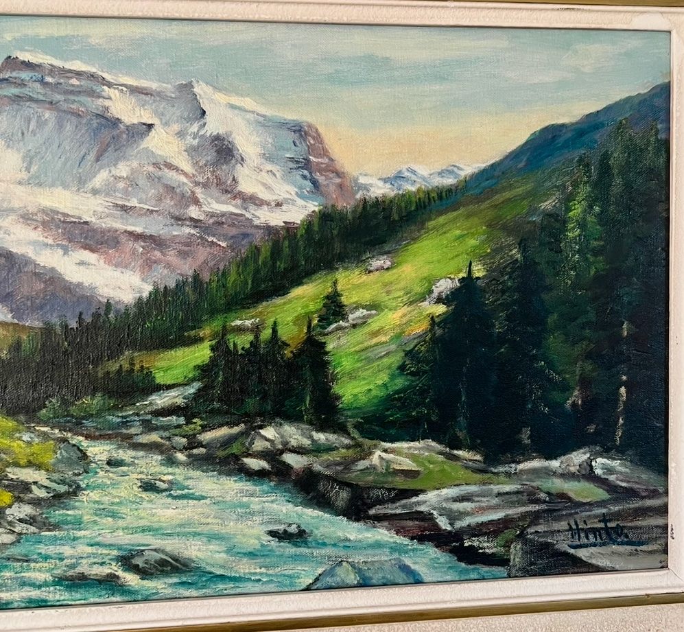 Gemälde: Ölbild Jungfrau mit Lütschine 83x48 cm – Gebraucht aus Rutschwil von joz_w5mj 3