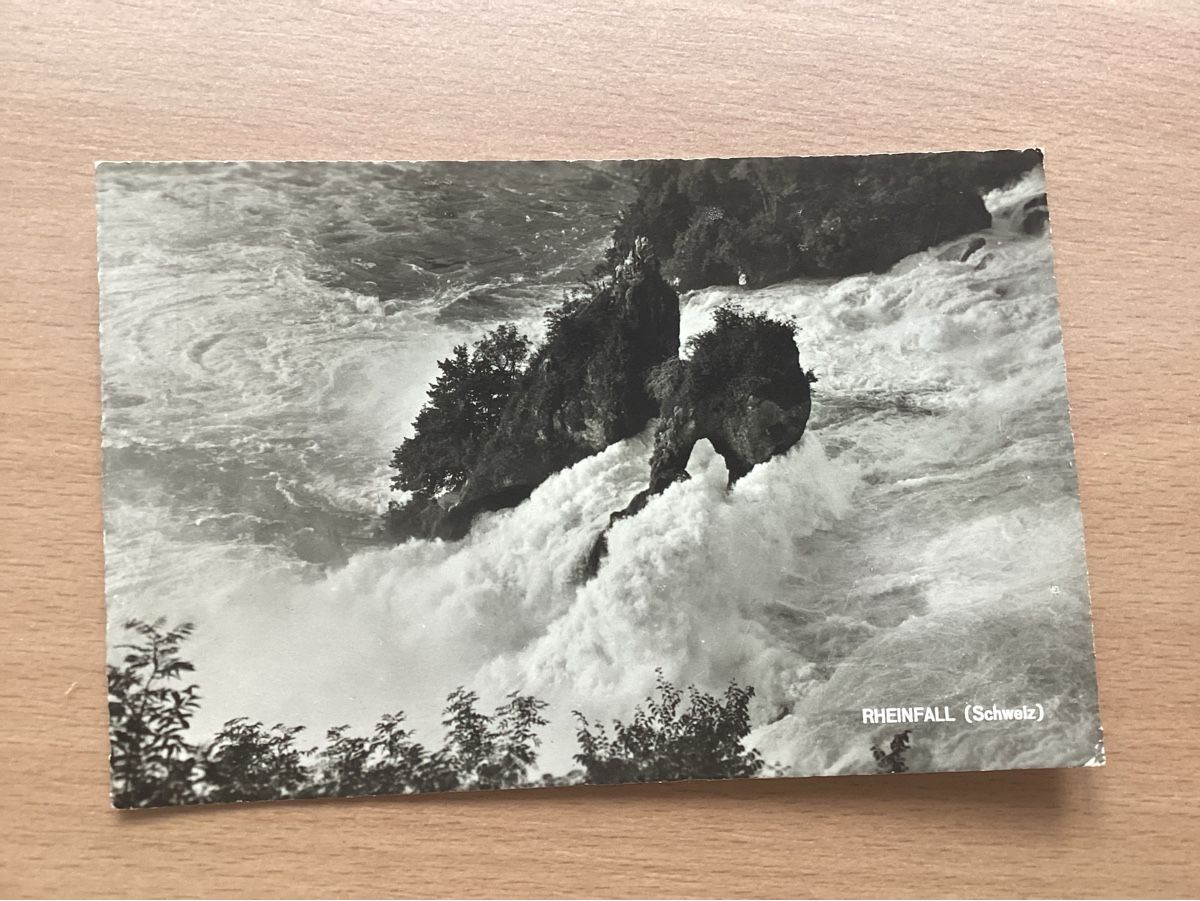 Ansichtskarten: AK Rheinfall, Orientierung über dem Rheinfall – Gebraucht aus Wassen UR von SABDOM