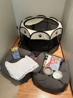 Hundebetten, Welpenauslauf, Napf & Zubehör – super Zustand!