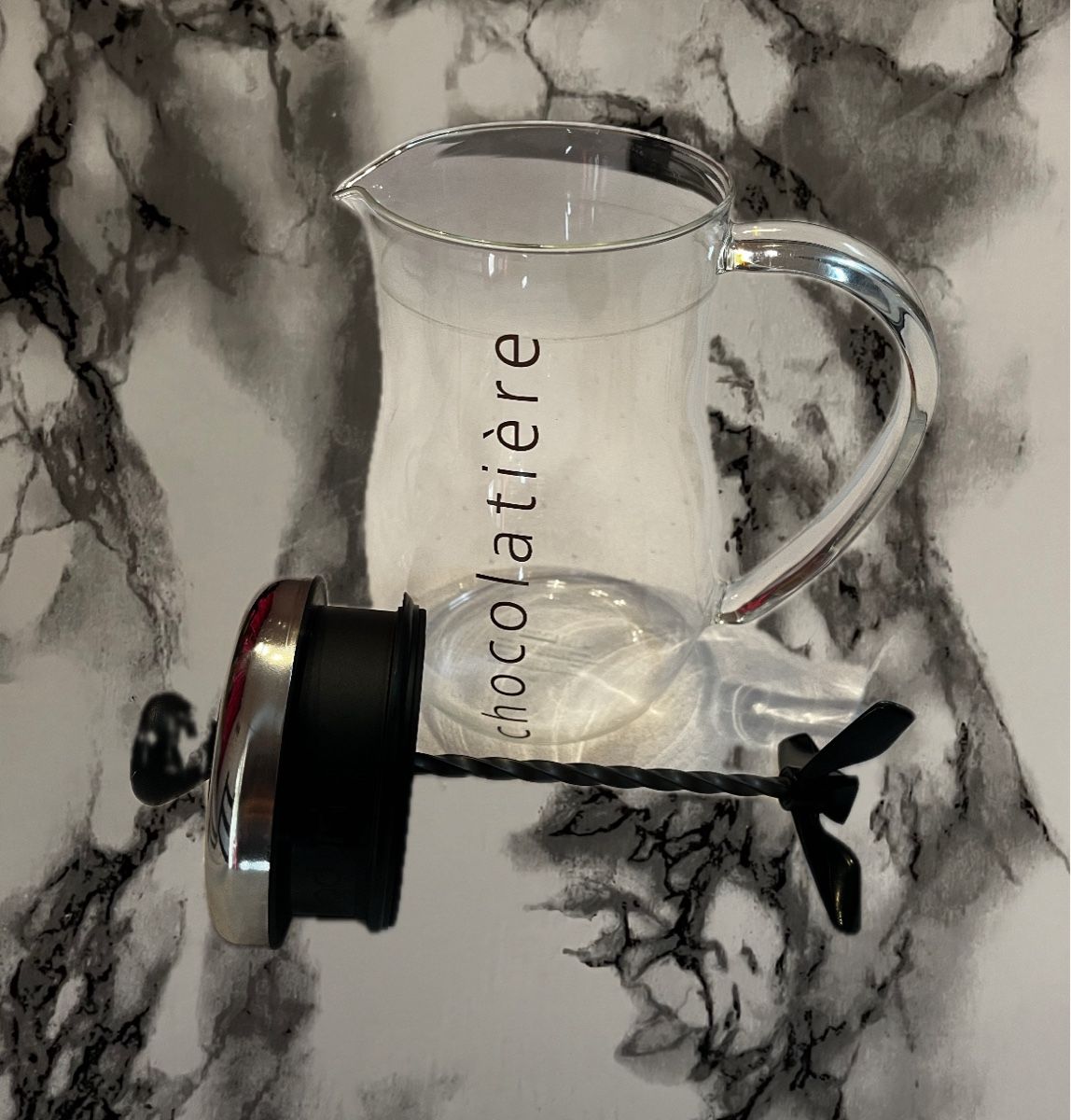 Caraffe: Schokoladen Milchaufschäumer Glaskanne Handgerät – Usato da Schübelbach venduto da lan_2rdc 1