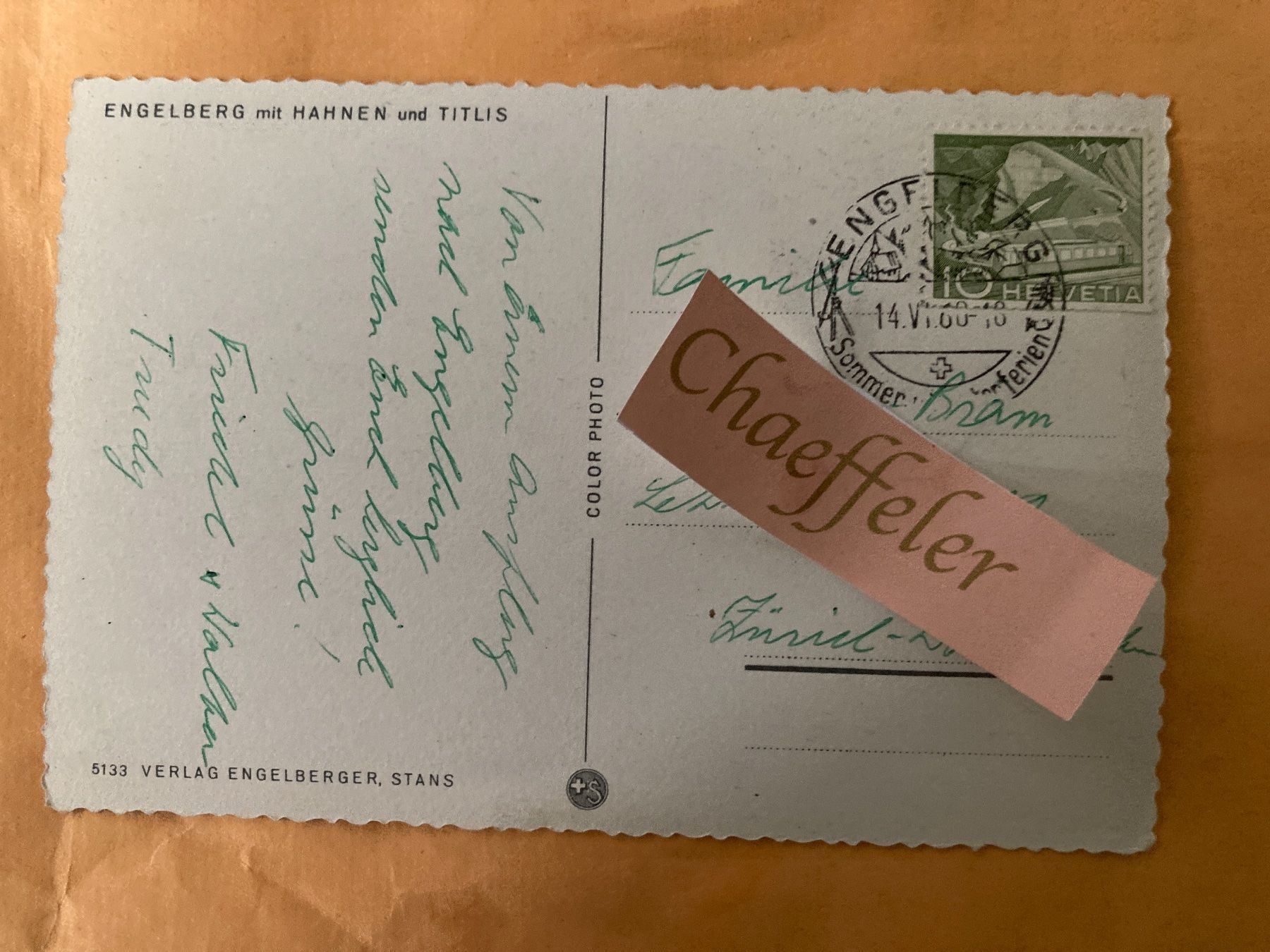 Cartoline postali: 1960 Engelberg mit Hahnen und Titlis – Difettoso da Zürich venduto da Chaeffeler 2