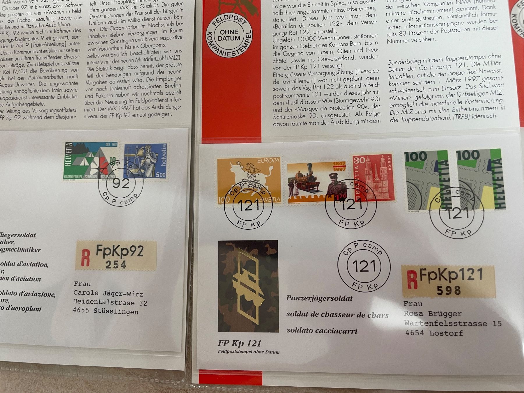 Tutti i francobolli: Feldpost-Kompanien, haute qualité – Usato da Sonceboz-Sombeval venduto da Comment2 8