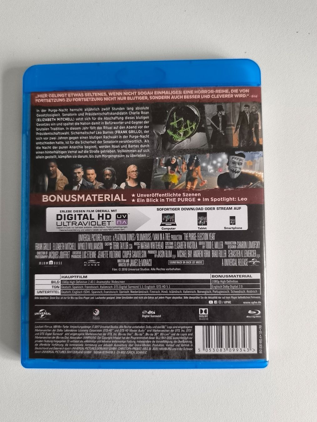 Tutti i DVDs: Blu-ray / The Purge - Election Year – Usato da Muttenz venduto da hak_dsk9 1