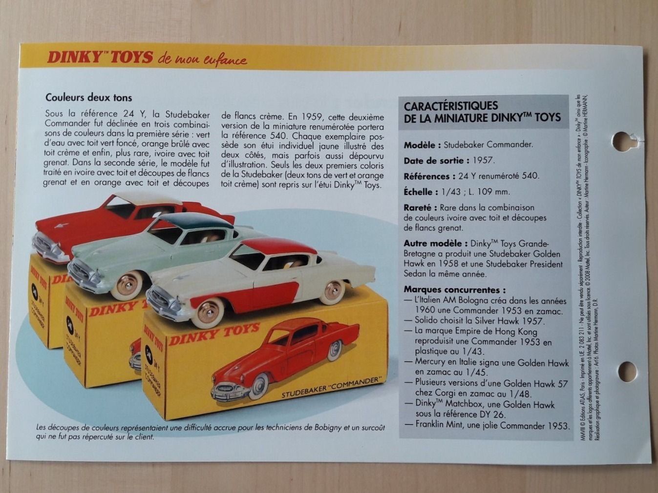 Dinky Toys Modellini d'auto: Dinky Toys : réplique de voiture "Studebaker Commander" – Nuovo e nell'imballaggio originale da Buttes venduto da sylvain106 5