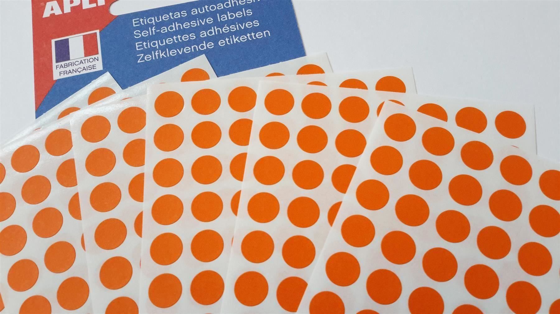 Sticker: Markierungspunkte, orange, 8mm, 462 St. – Nuovo e nell'imballaggio originale da St. Gallen venduto da cointec 5