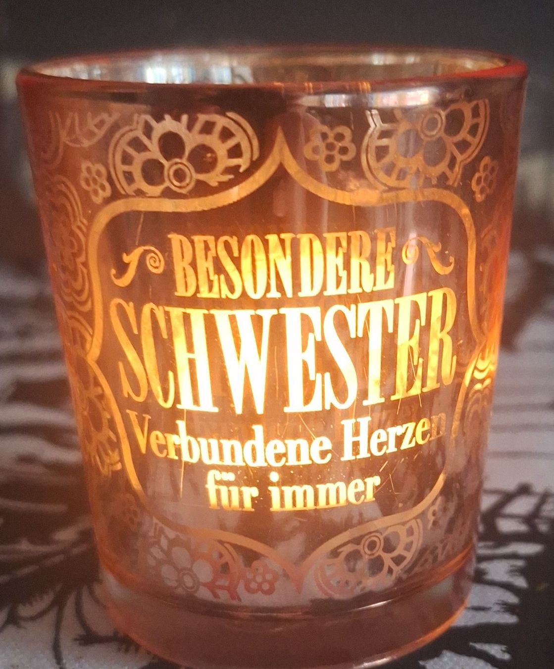 Kerzenständer: Teelichthalter "Besondere Schwester" - Geschenkidee! – Gebraucht aus Matten b. Interl von Daeni_2000