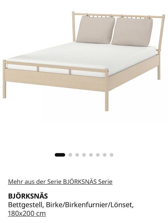 Lits: BJÖRKSNÄS Bettgestell inkl. Lattenroste  – D'occasion à Frauenfeld par ninabrander 1