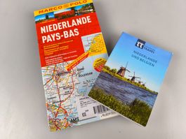 Landkarte Niederlande, Reiseführer Niederland u. Belgien