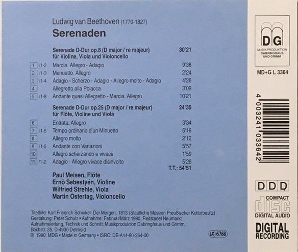 CD: Beethoven - Serenaden op. 8 & op. 25 – Usato da Grüningen venduto da azulamarillo 1