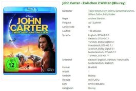 John Carter - Zwischen 2 Welten [Bluray]