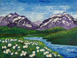 The mountains of Van Gogh - Ölbild