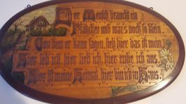 Antikes Spruchbild mit Hausspruch