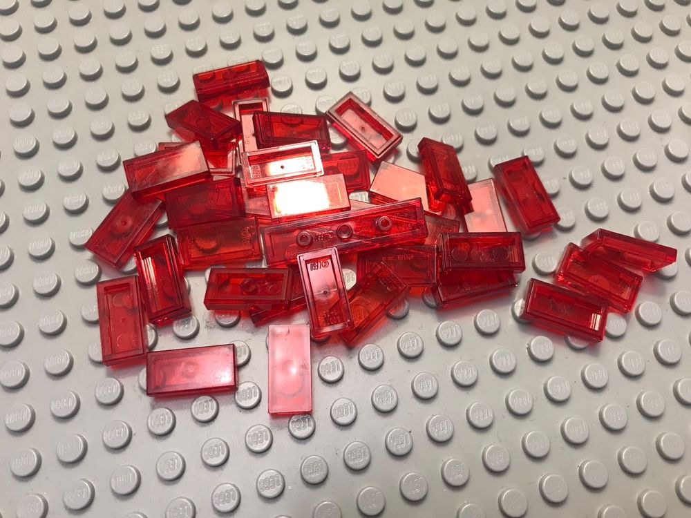 Lego 35x Fliesen transparent rot (Gebraucht) in Basel für CHF 3.5 – mit ...