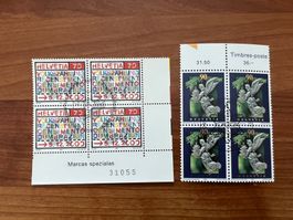 2000  CH Erstag gest.Viererblock mit Tab  (K219)