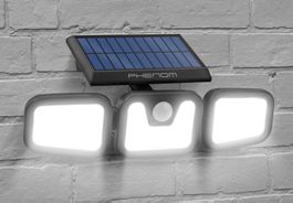 LED Solar Wandleuchte mit 3 Lampen und Bewegungsmelder