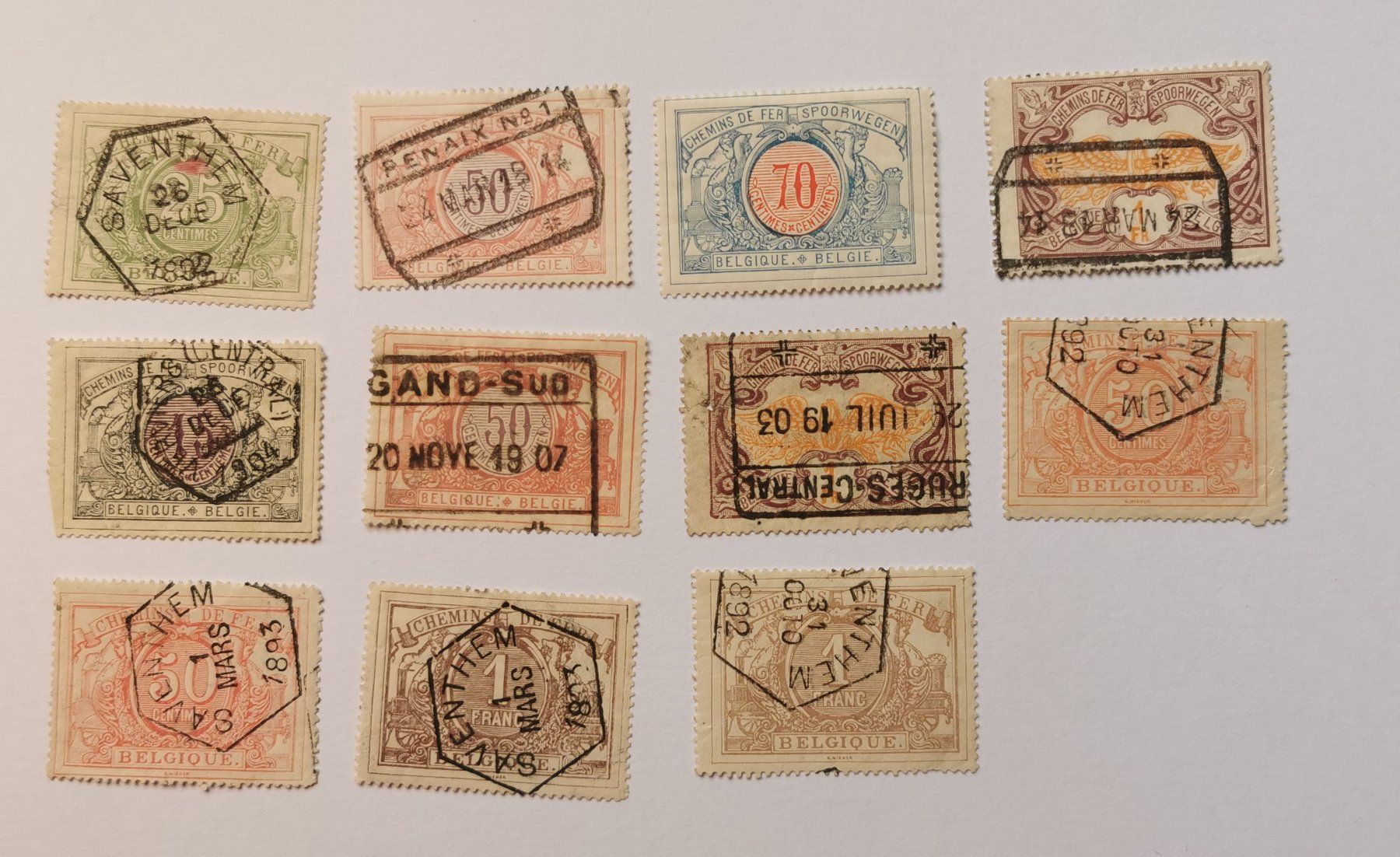 Alle Briefmarken: Belgien Eisenbahnmarken ab 1892 – Gebraucht aus Aadorf von Chnorli-Furz