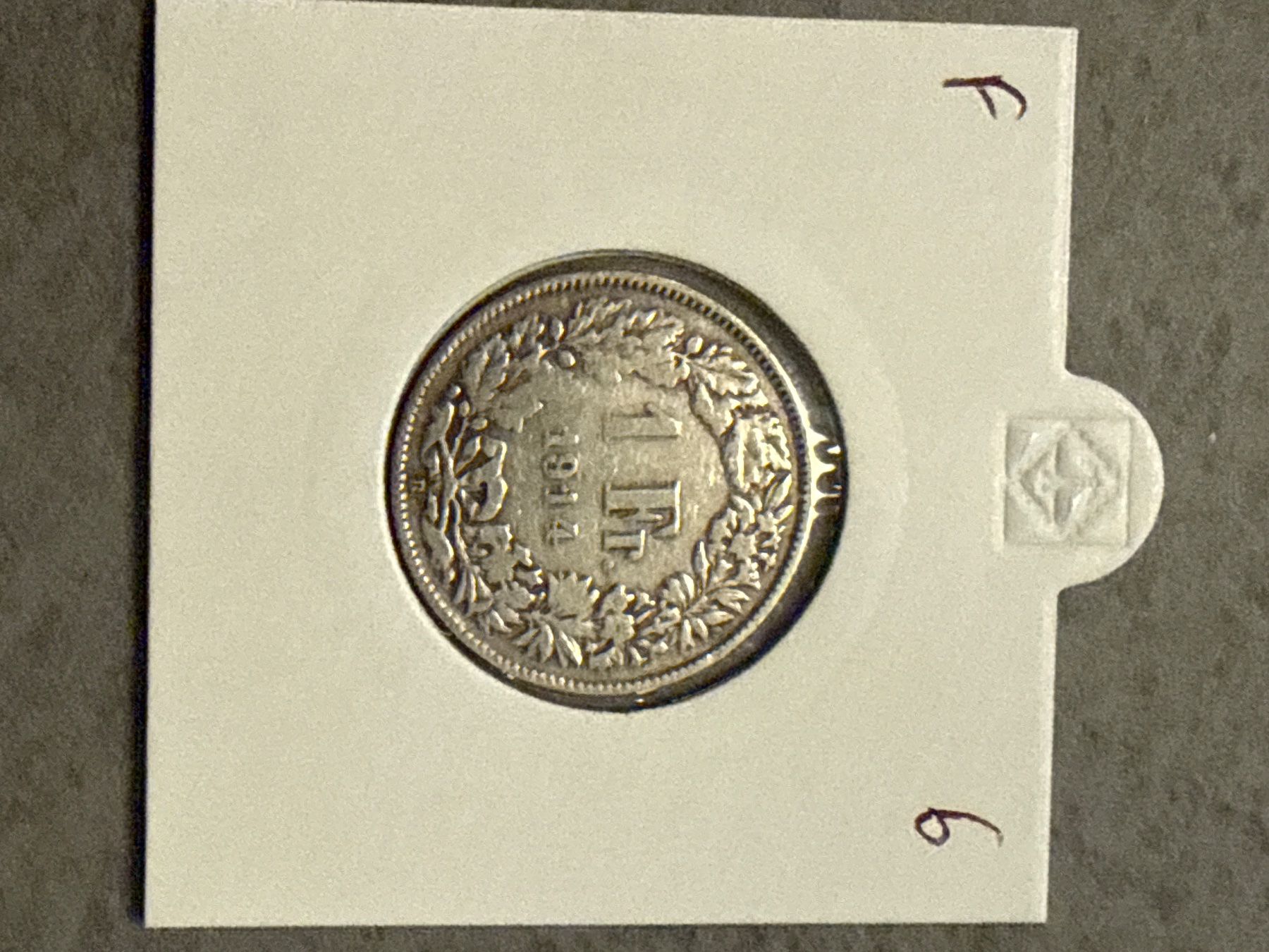 Tutti le monete: Swiss 1 franc 1914 Silver Coin – Usato da Pully venduto da ta571
