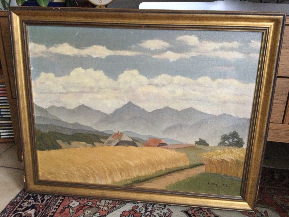 Tele & Cornici: Une huile sur toile Paysage – Usato da Buttes venduto da ButtA15 1
