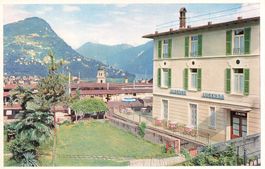 Lugano TI Hotel Lucerna beim Bahnhof AK