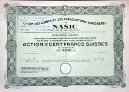 "Nasic" Union des Usines et Exploitations Forestières - 1921