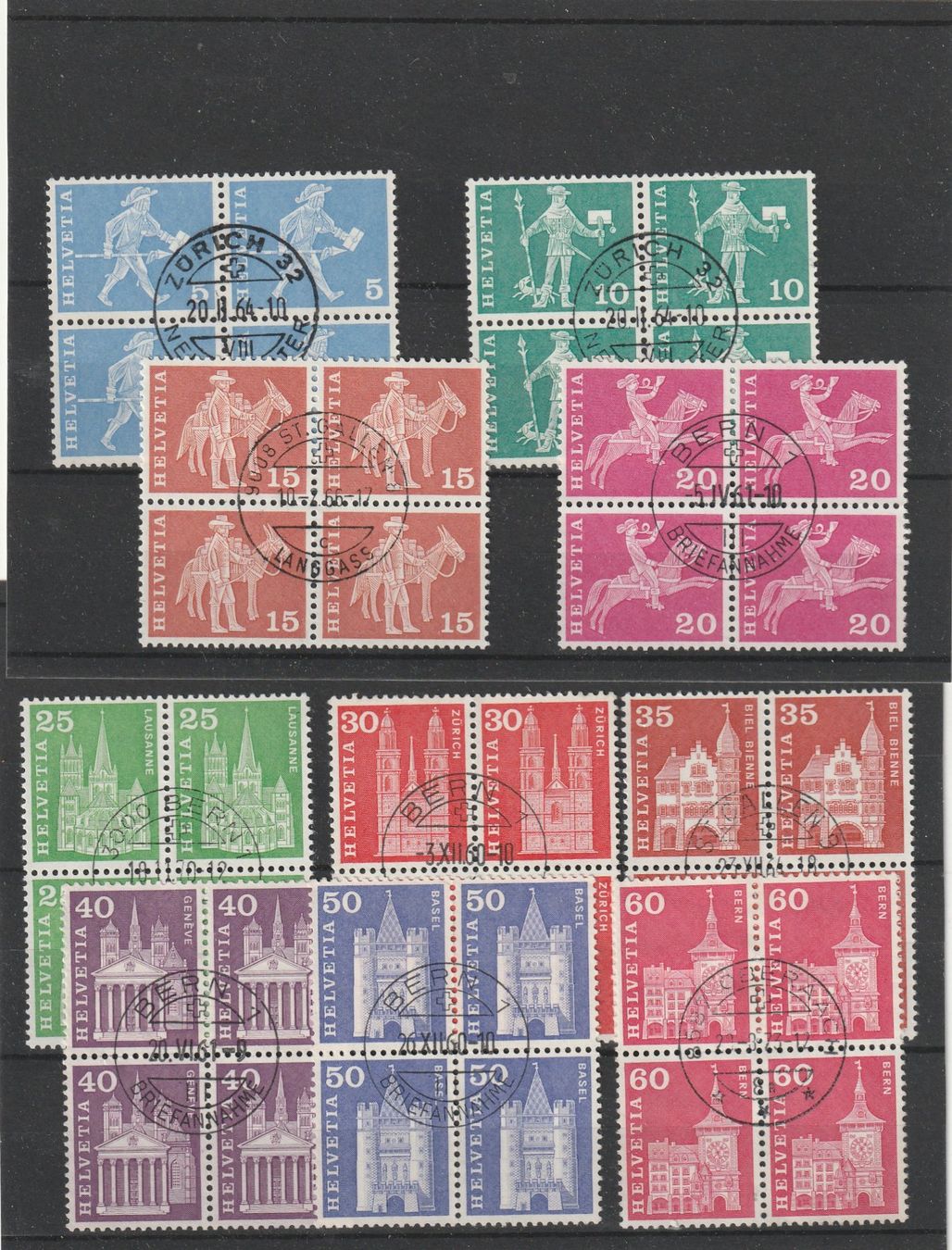 Tous les timbres: Viererblöcke Zu. Nr. 355 - 372 – D'occasion à Rorschacherberg par fratovi2