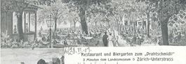 29.6.1903 Litho/ZürichUnterstrass/Biergarten z.Drahtschmidli